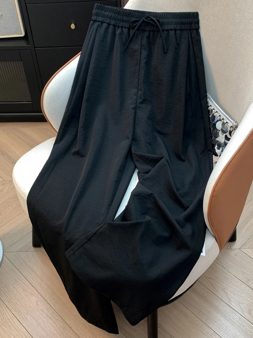 2025夏季新款时尚休闲宽松百搭高腰九分休闲裤