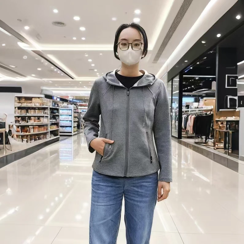 女士连帽外套秋季新款休闲运动气质百搭长袖上衣2592