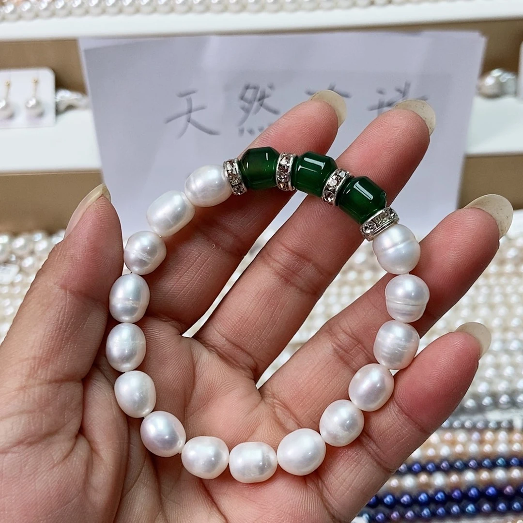 银S925镶嵌淡水珍珠耳饰