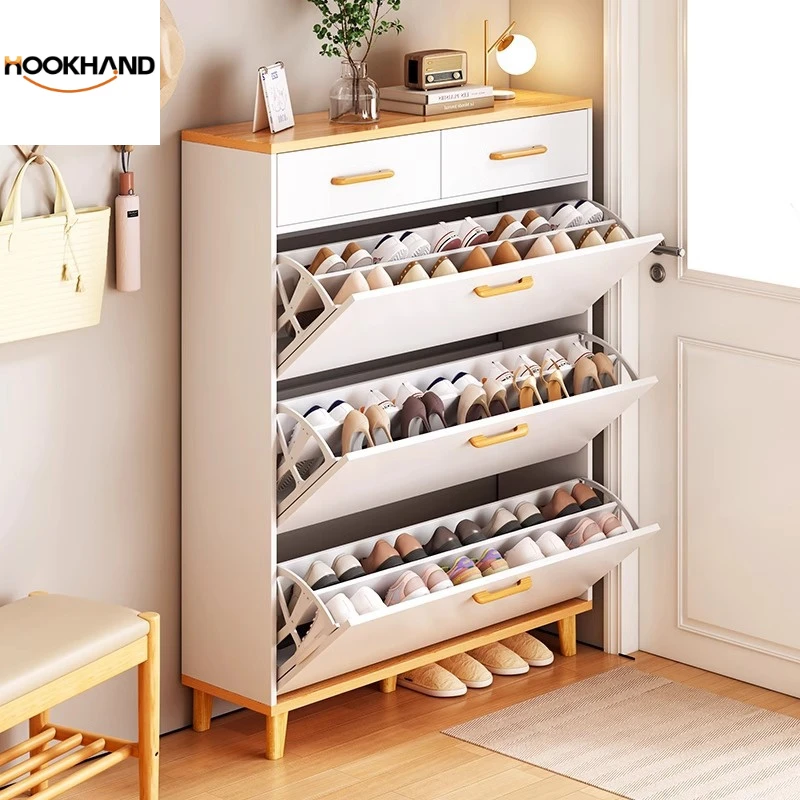 翻斗鞋柜家用门口省空间室内入户收纳靠墙玄关柜一体爆款超薄鞋架