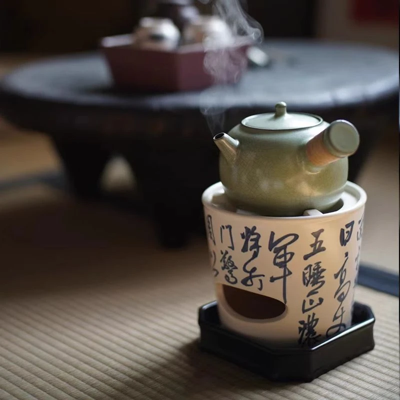 梵山堂千山翠圆莲手工陶瓷复古侧把壶容量450cc