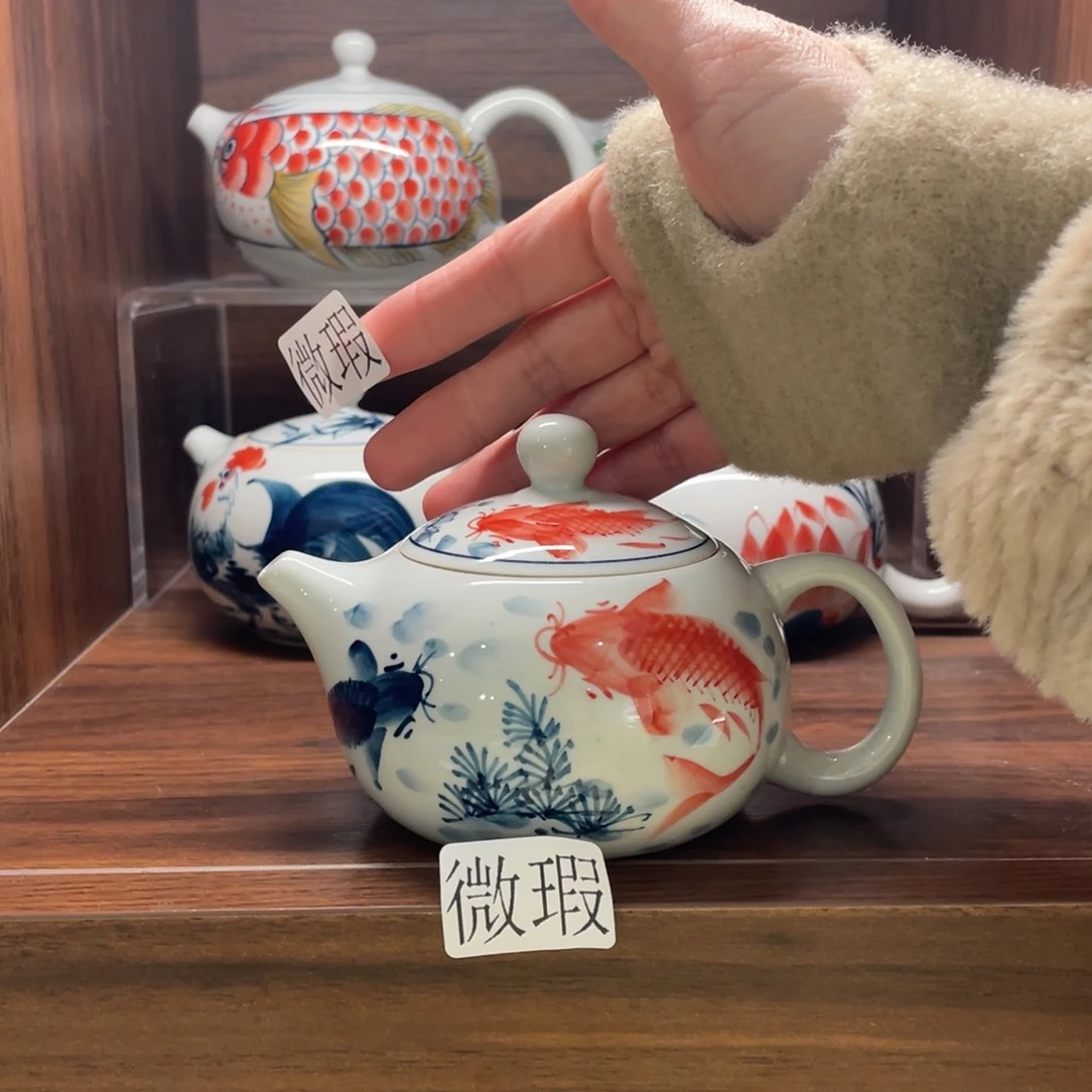 有瑕釉下彩纯手绘