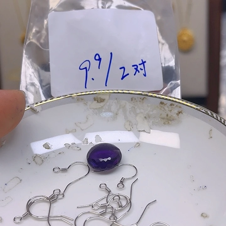 银S925镶嵌颈饰紫晶紫晶925镶嵌99