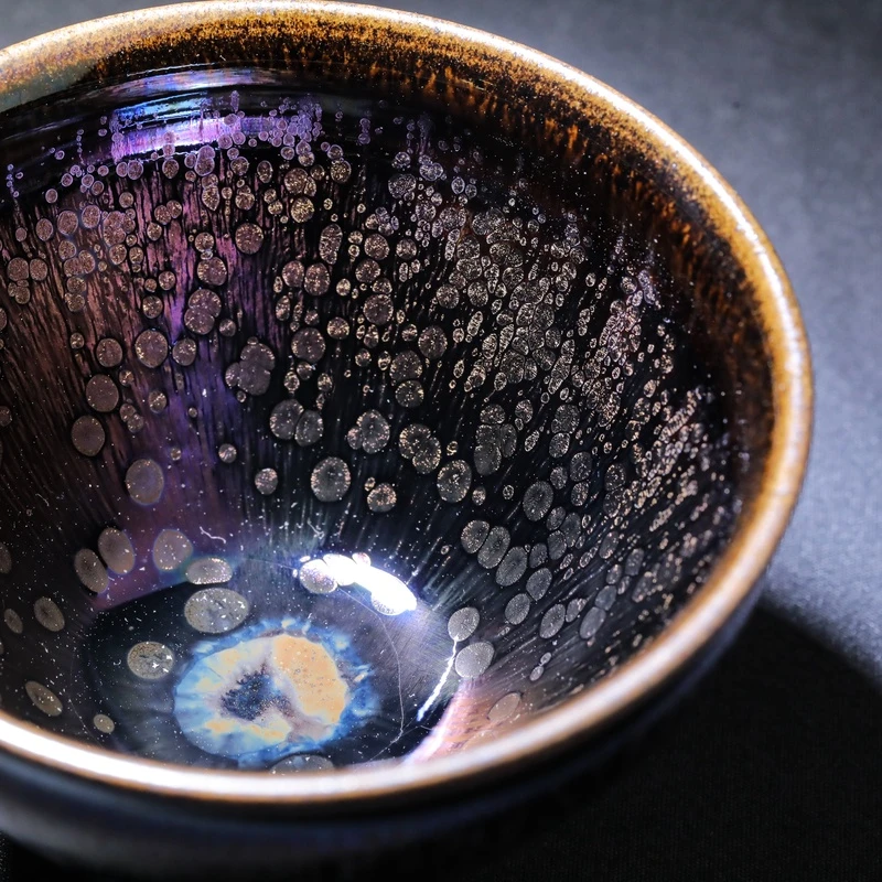 古法耀变天目建盏-迟锐制 约90x54mm多样性发货发其一11240604-02