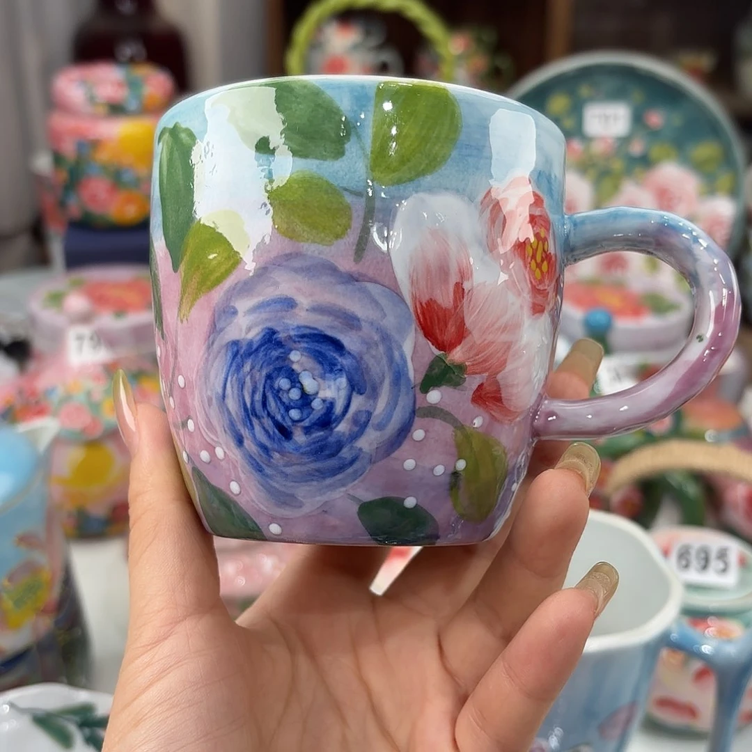 景德镇手绘高温釉下彩陶瓷茶具