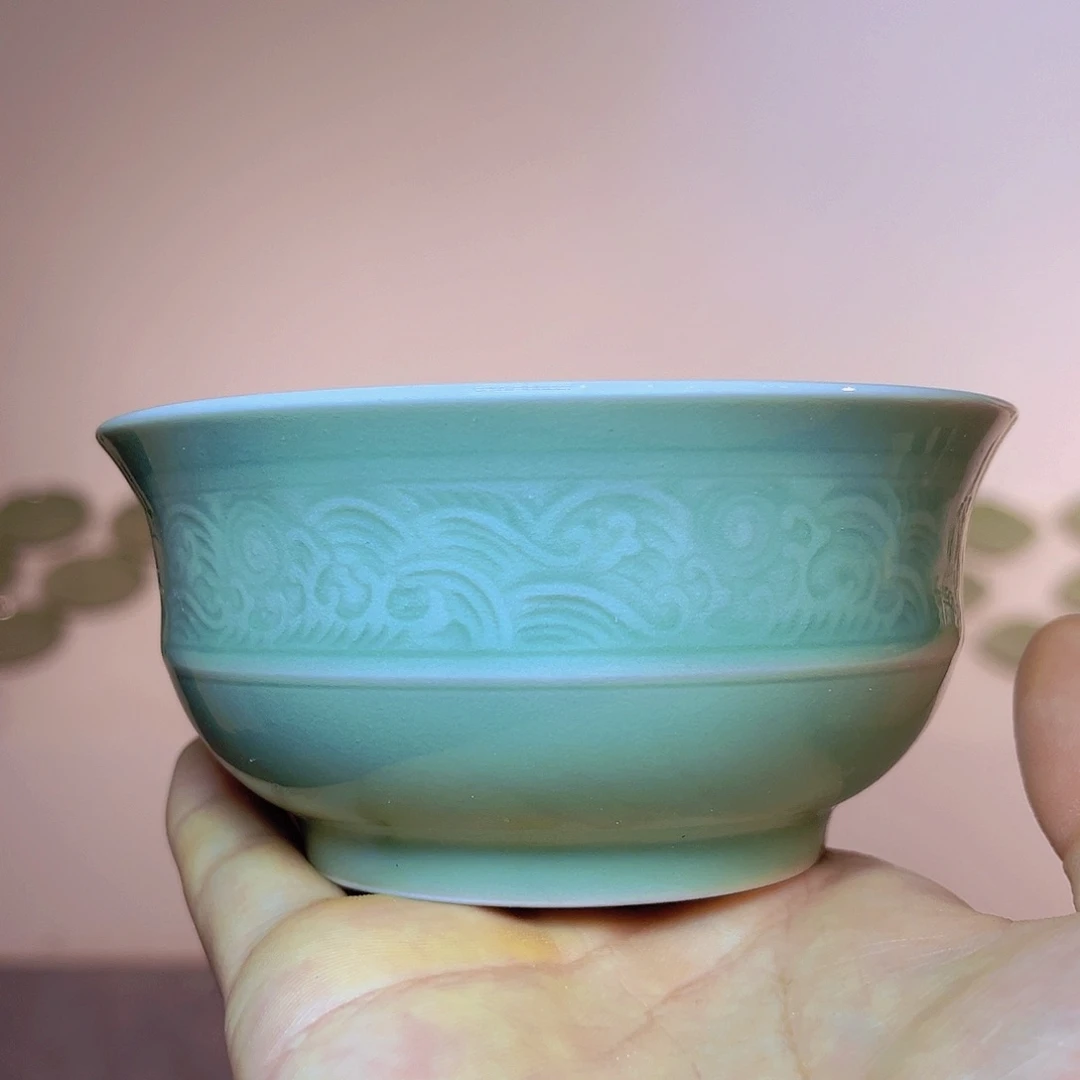 瓷瑕疵 4.5 英寸海浪碗 1 只