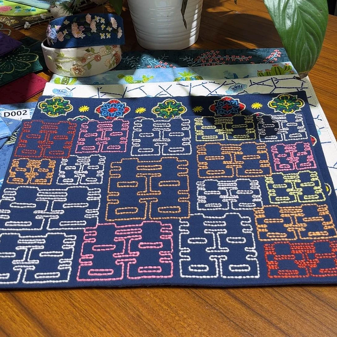 规格30.40刺子绣茶席