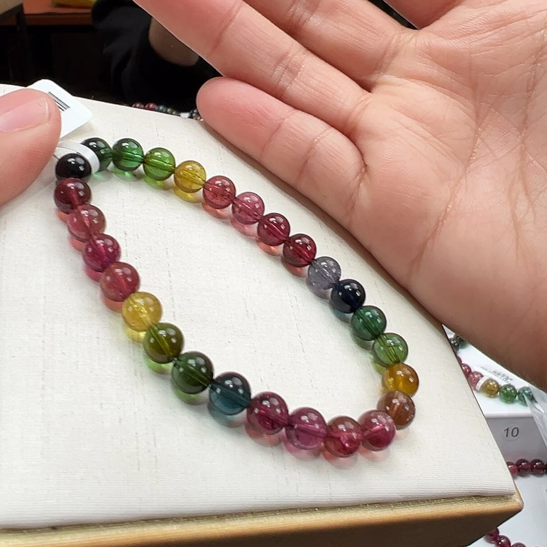 碧玺未镶嵌手串6.5mmmmmm