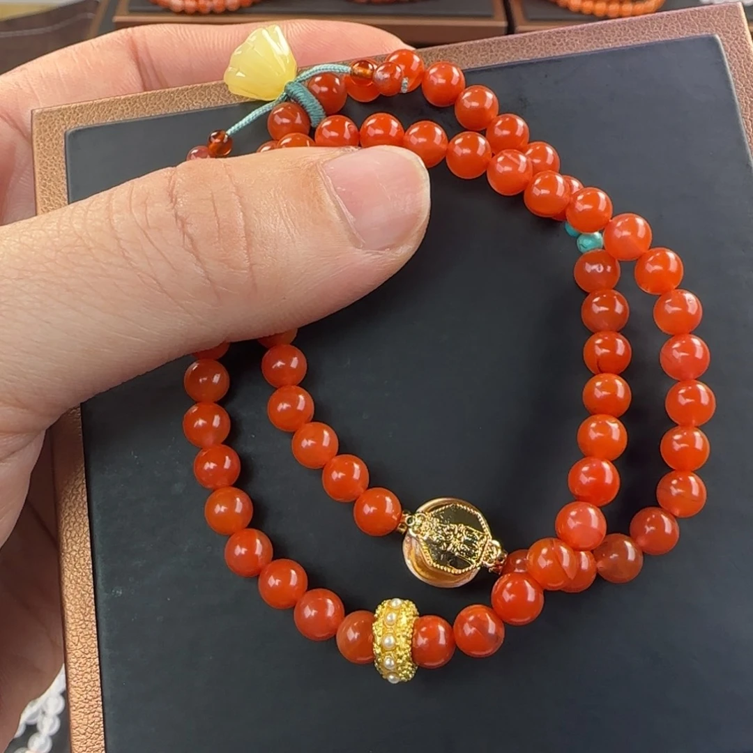 南红玛瑙未镶嵌手链