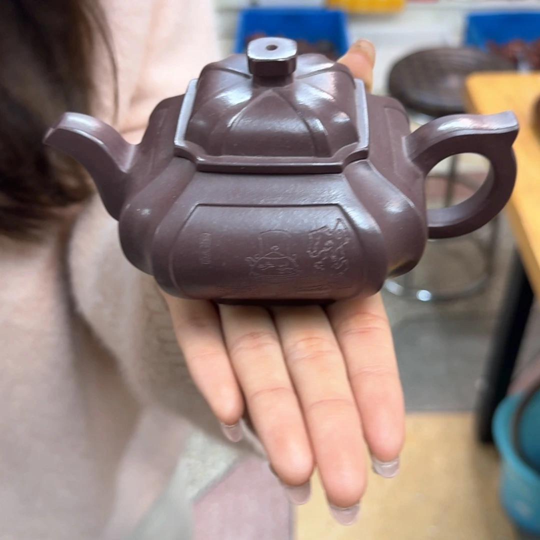 紫砂茶壶紫砂壶抽角井栏280cc