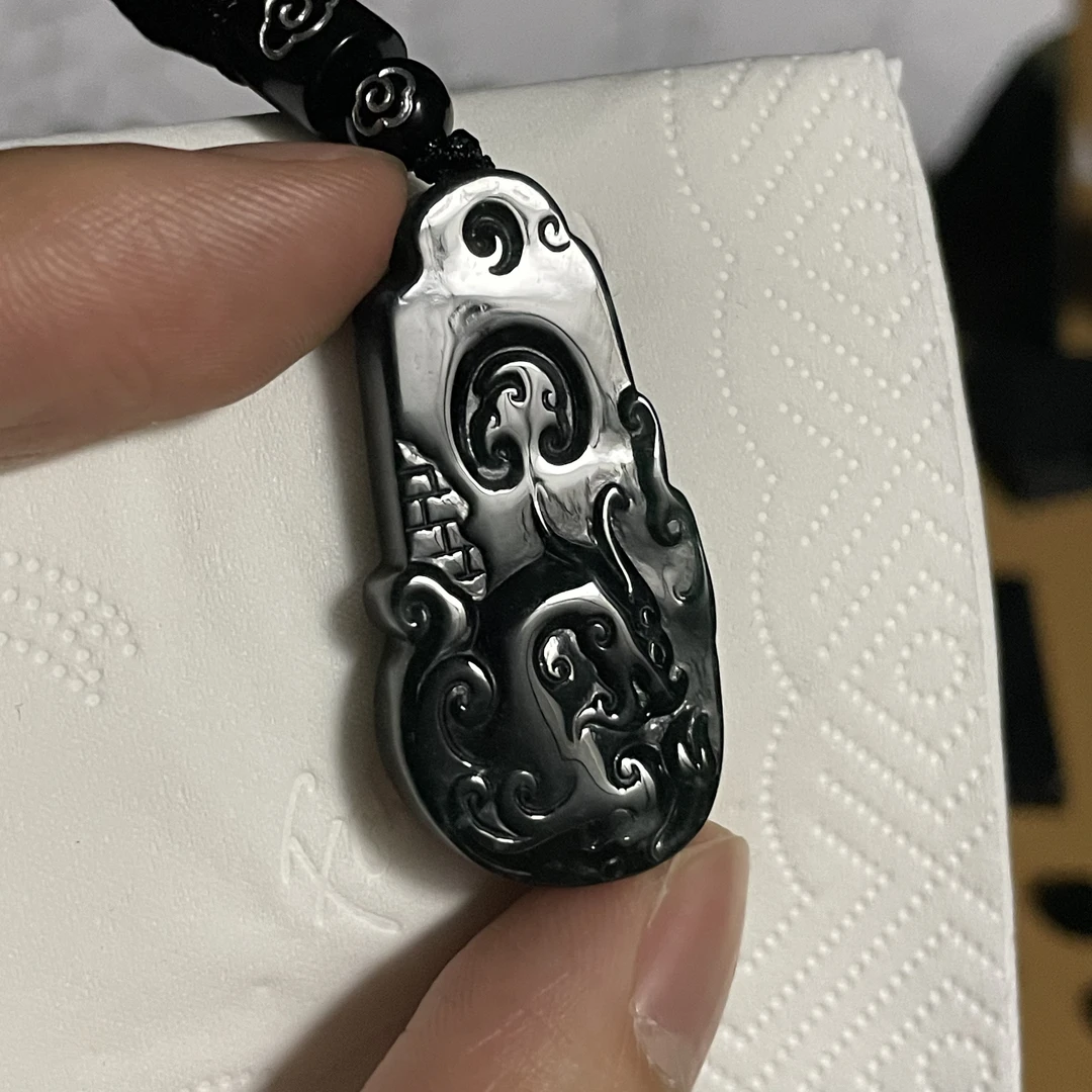 天然翡翠A货 仿古龙h