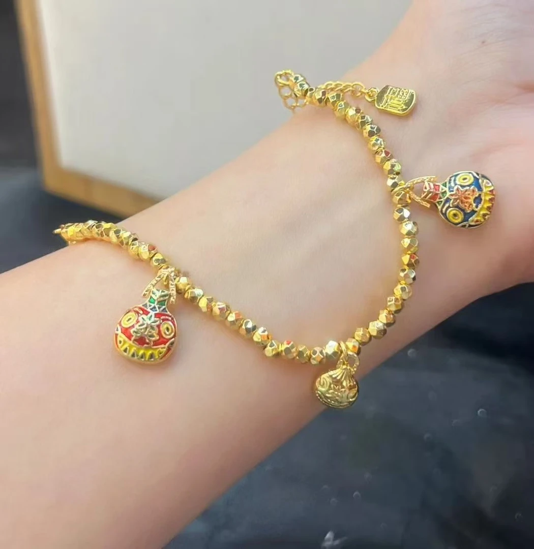 钨金珐琅手链 【专柜正品】A苗 金珐琅幸运珠手串