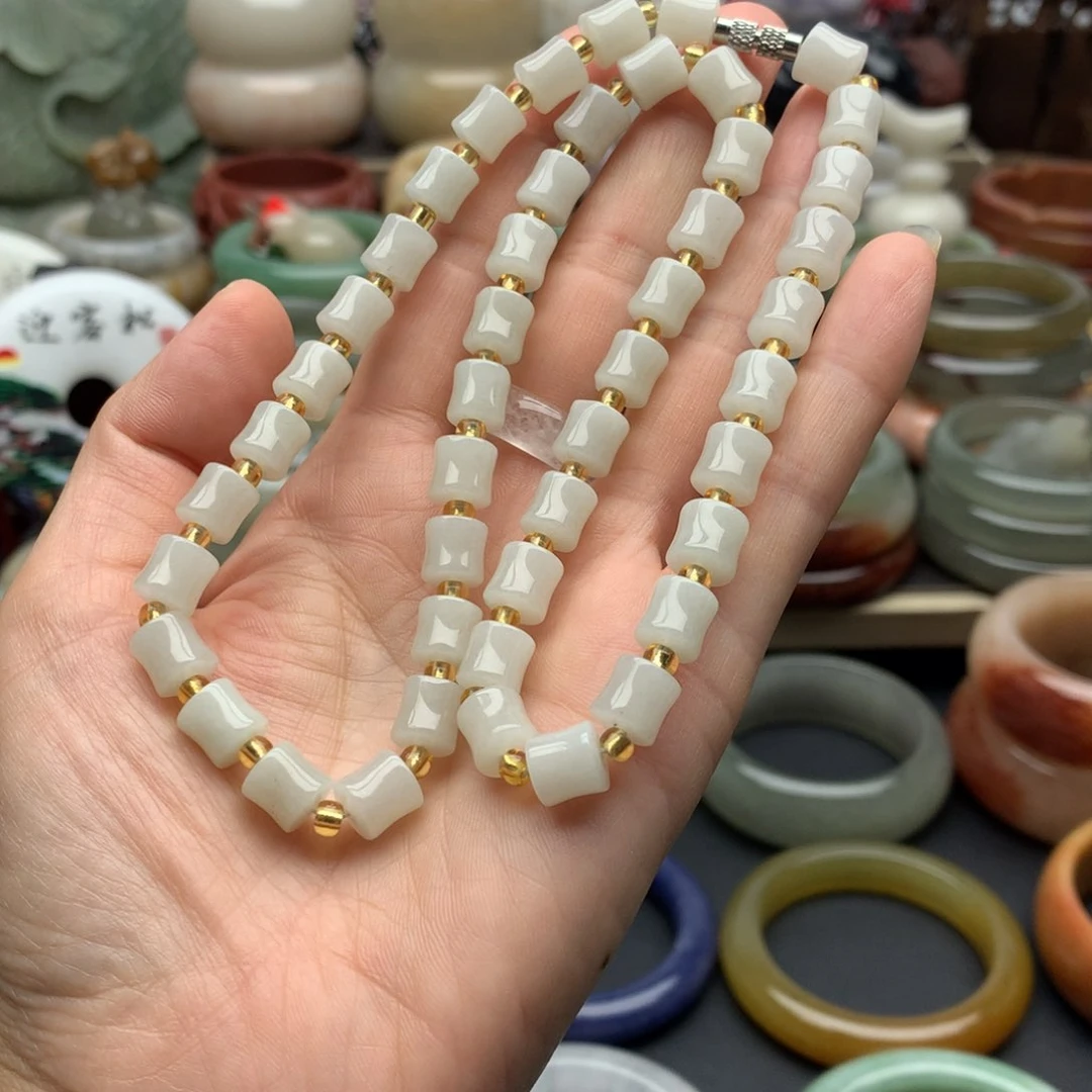 石英质玉（佘太翠）手镯未镶嵌节节高升