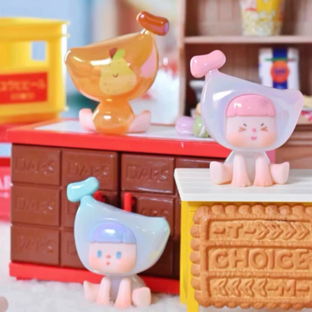 四代【拆盒】不二4.0蕉小可爱有转盘系列萌粒可爱摆件女生少女礼物