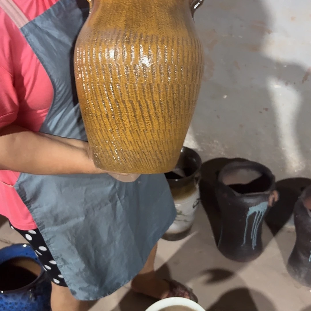 紫砂花盆口20高32