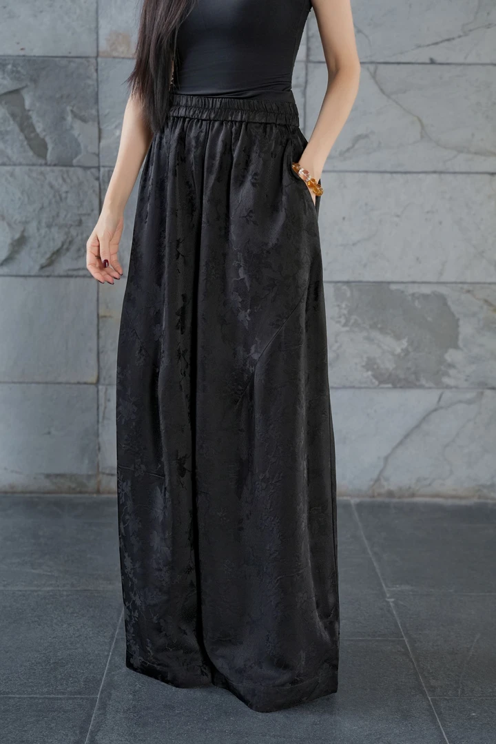 爱妃原创【夜啼】新中式裤子休闲百搭时尚长款裤子86855