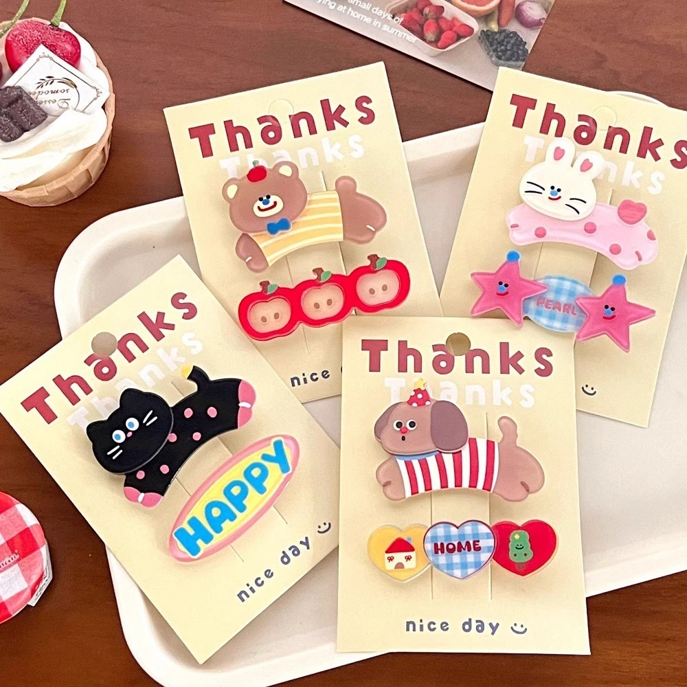 可爱卡通发夹少女心亚克力刘海夹气质碎发夹百搭发饰网红甜美头饰