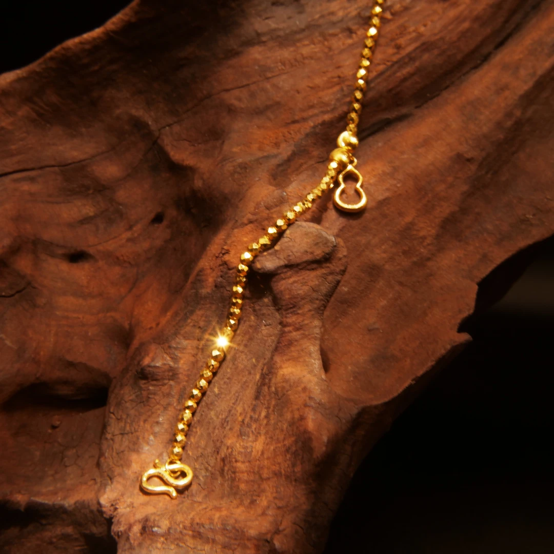 【新品上新】999足金蹦迪猫眼葫芦手链5G黄金百搭时尚黄金手链配饰