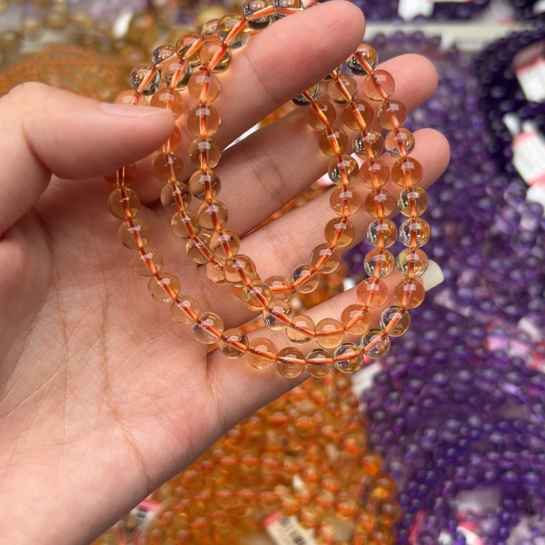 手链未镶嵌水晶黄水晶