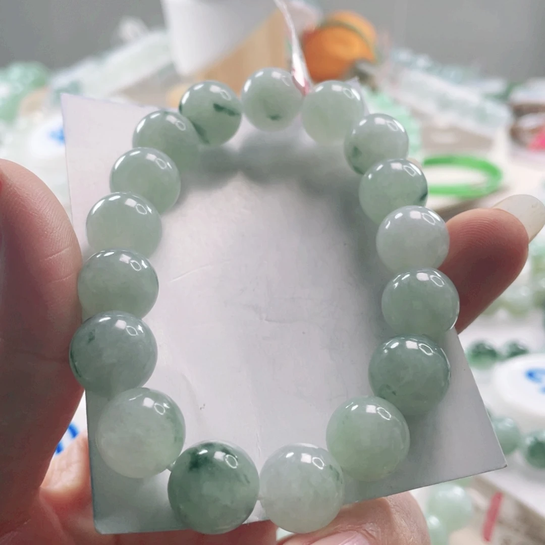 翡翠未镶嵌手链手串12+