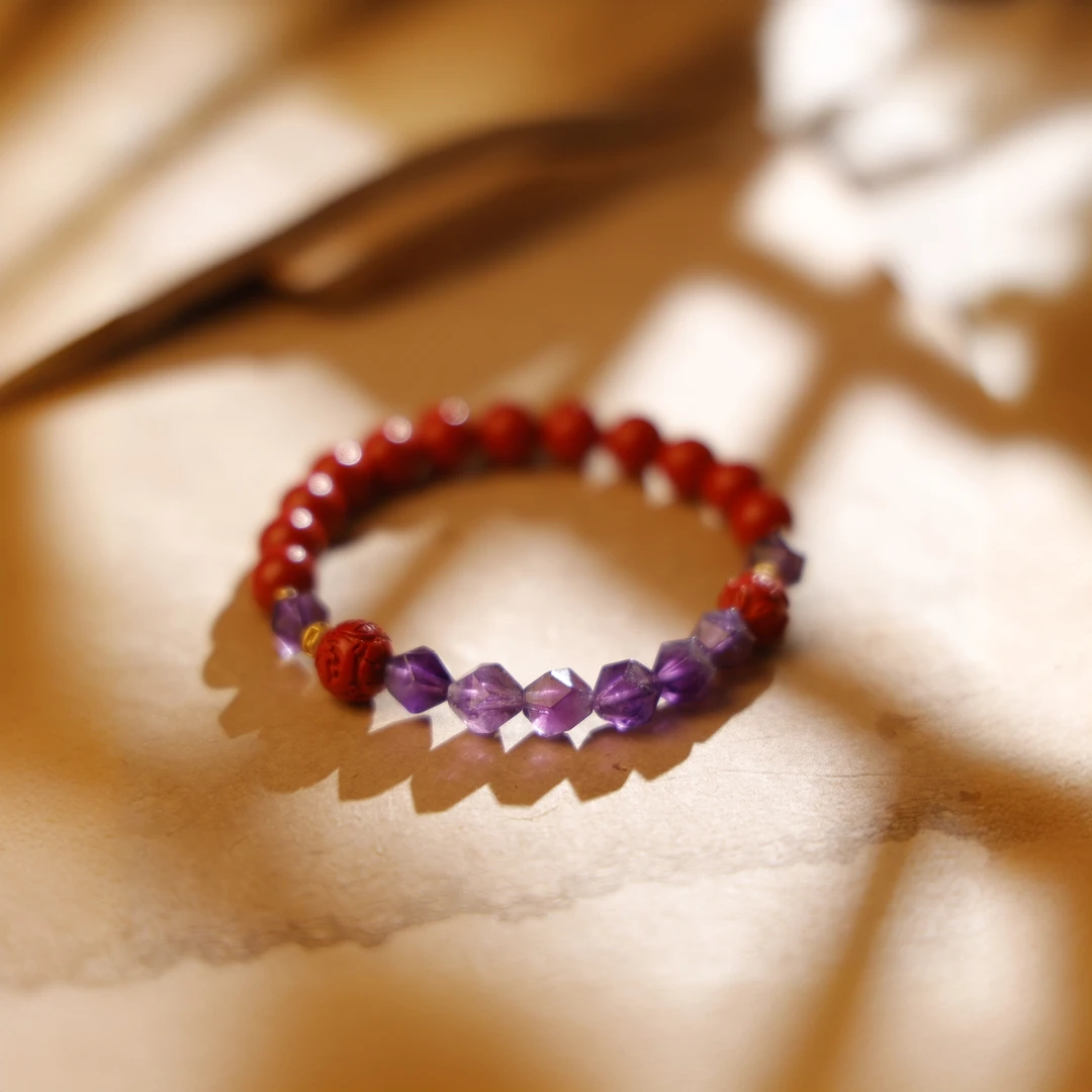 灵丹真朱 含辰砂工艺品M『豆包儿专属』【朱砂钱币珠】手串8mm