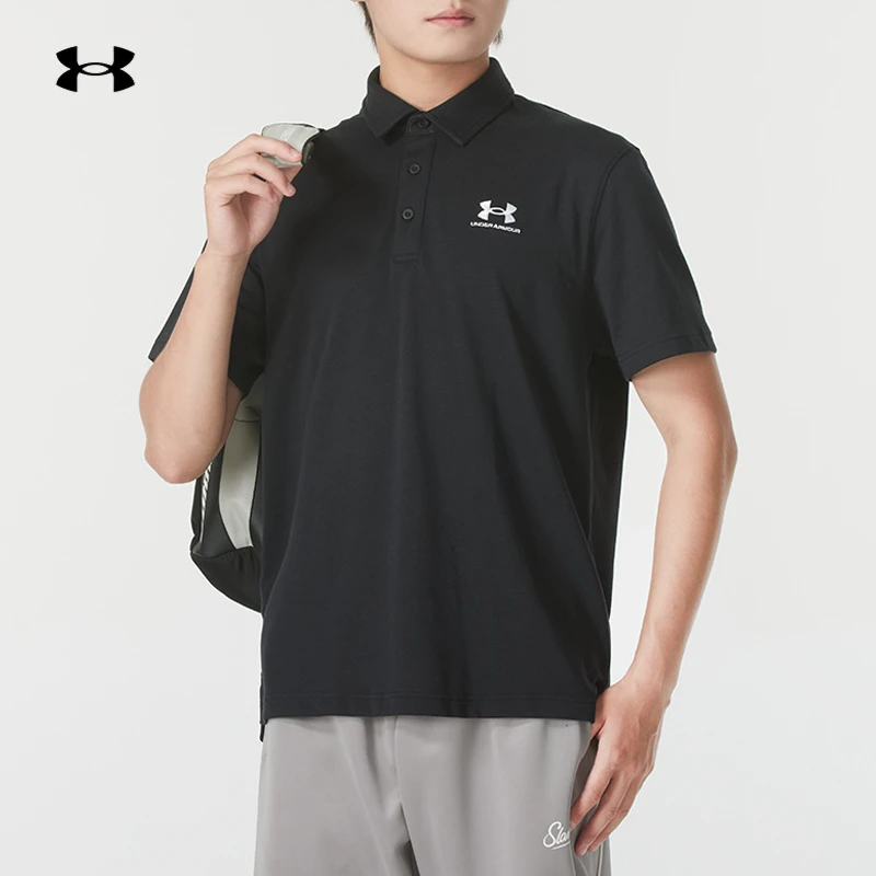 【双旦礼赠】安德玛男子短袖新款透气POLO衫户外运动休闲T恤1386608