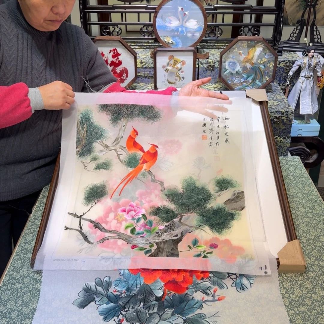 刺绣手工苏绣工艺单面绣片