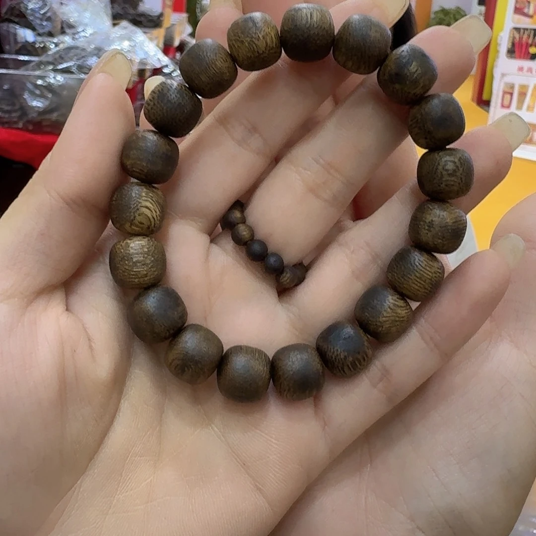 沉香手串绿奇楠1.1老型单圈8克多样性发一条