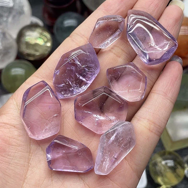 未镶嵌珠宝半成品水晶57紫水晶随行