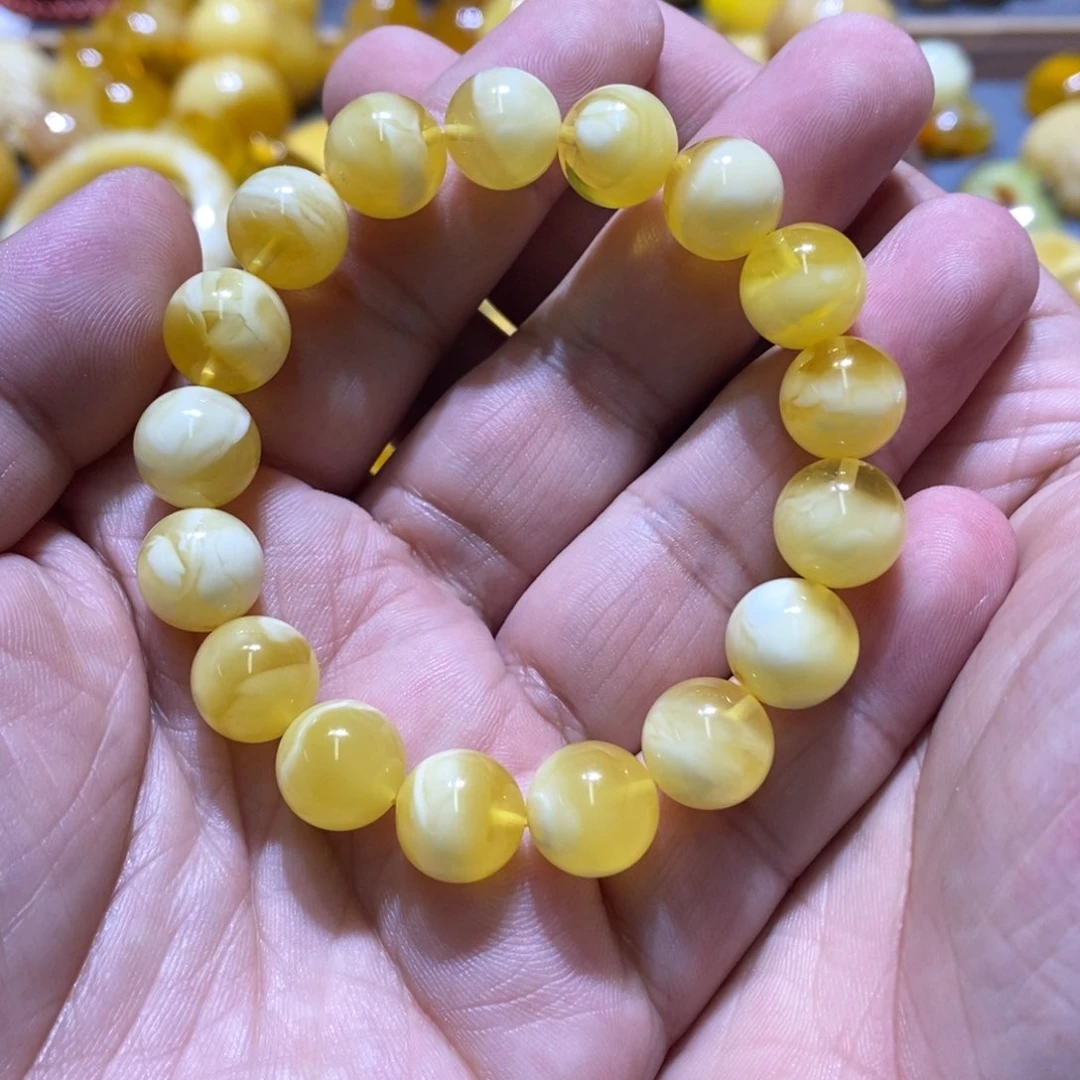 裸石蜜蜡未镶嵌手串