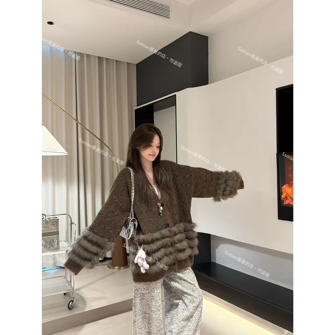 Ssman【格陵兰绒语】气质小香风舒适宽松甜美慵懒小众设计感毛衣