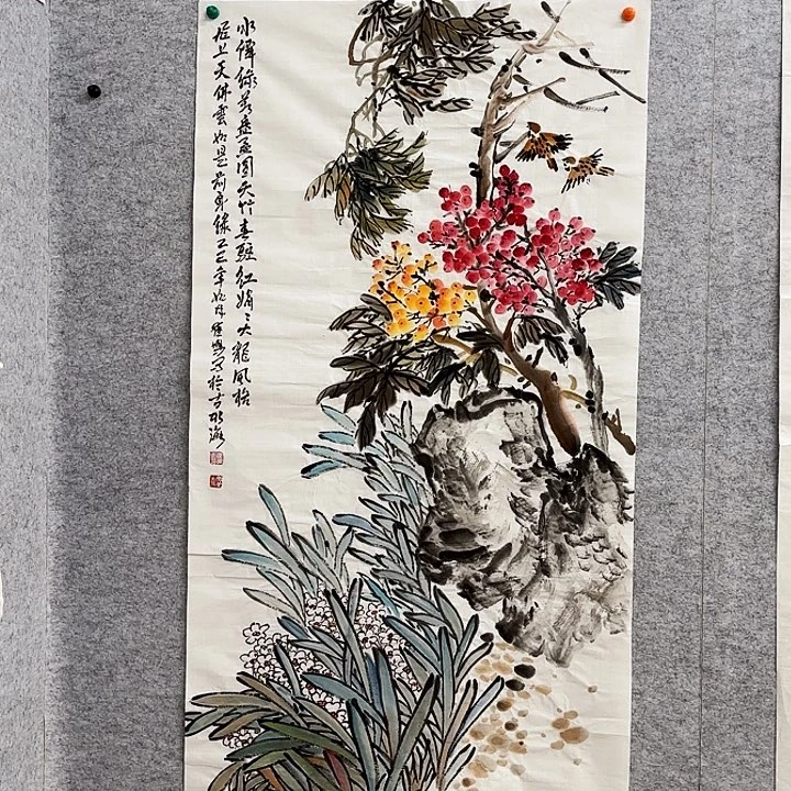 国画花鸟的翅膀和翅膀是一样