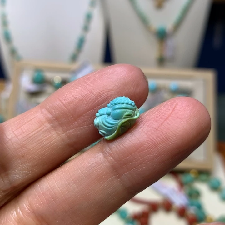 绿松石未镶嵌无相佛