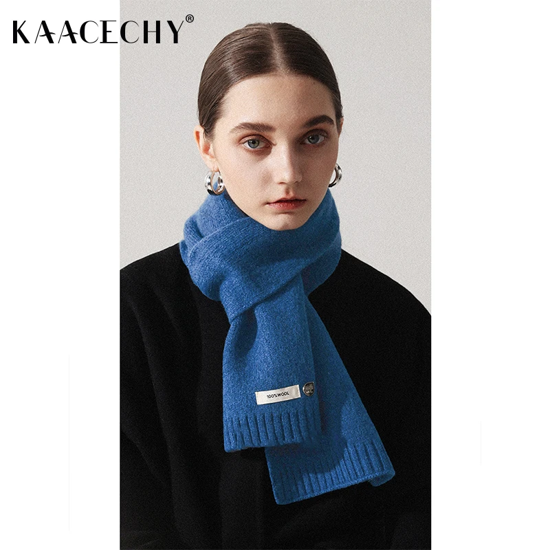 针织保暖围巾女款爆款2025新款韩系百搭氛围感短款羊毛围脖护颈