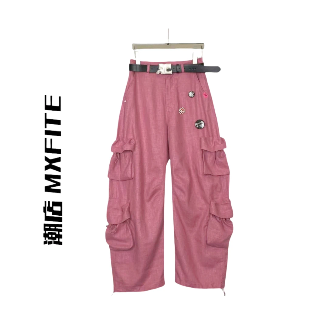 MXFITE潮店春季上新时尚百搭徽章工装潮流休闲裤长裤（LF29247）