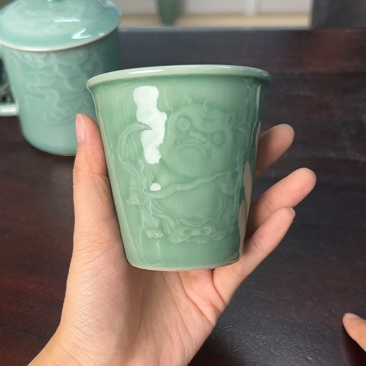 龙泉云间青瓷小米茶器