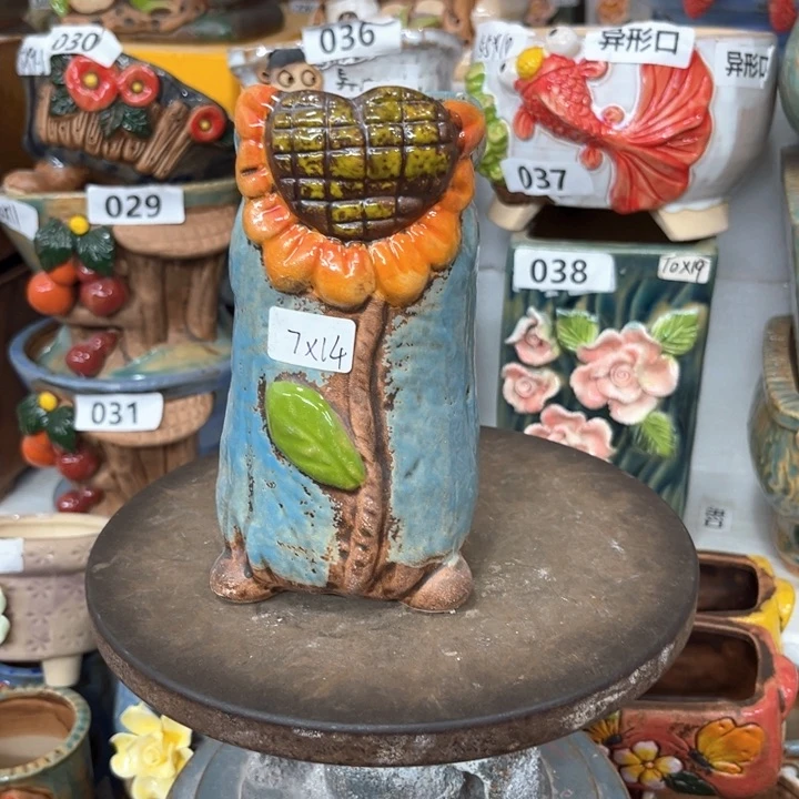 紫砂花盆粗陶材质多肉花盆
