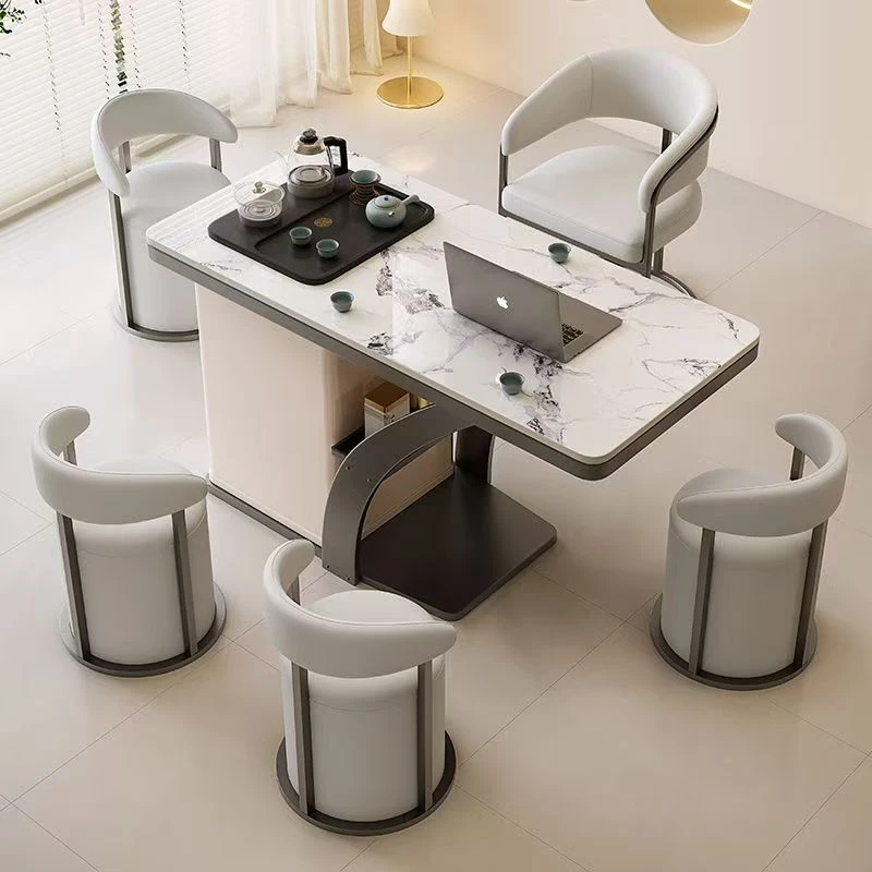 2025年新款茶桌椅组合新款小型高端岩板烧水壶一体小茶台移动茶台