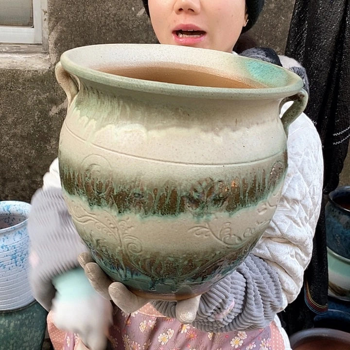 紫砂花盆正品口25高25