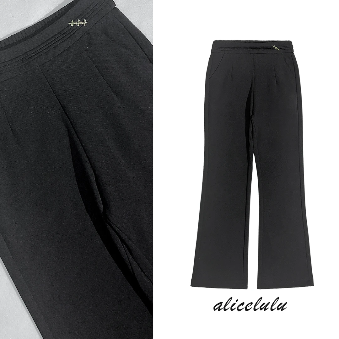 1 ALICE “通勤搭子”休闲裤 微喇显瘦 时髦装饰 S622117T
