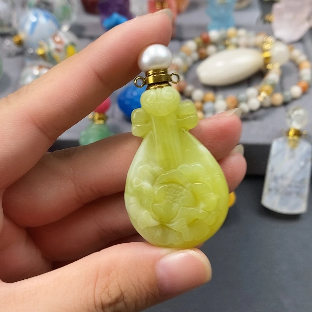 合金查罗石珠宝半成品香水瓶