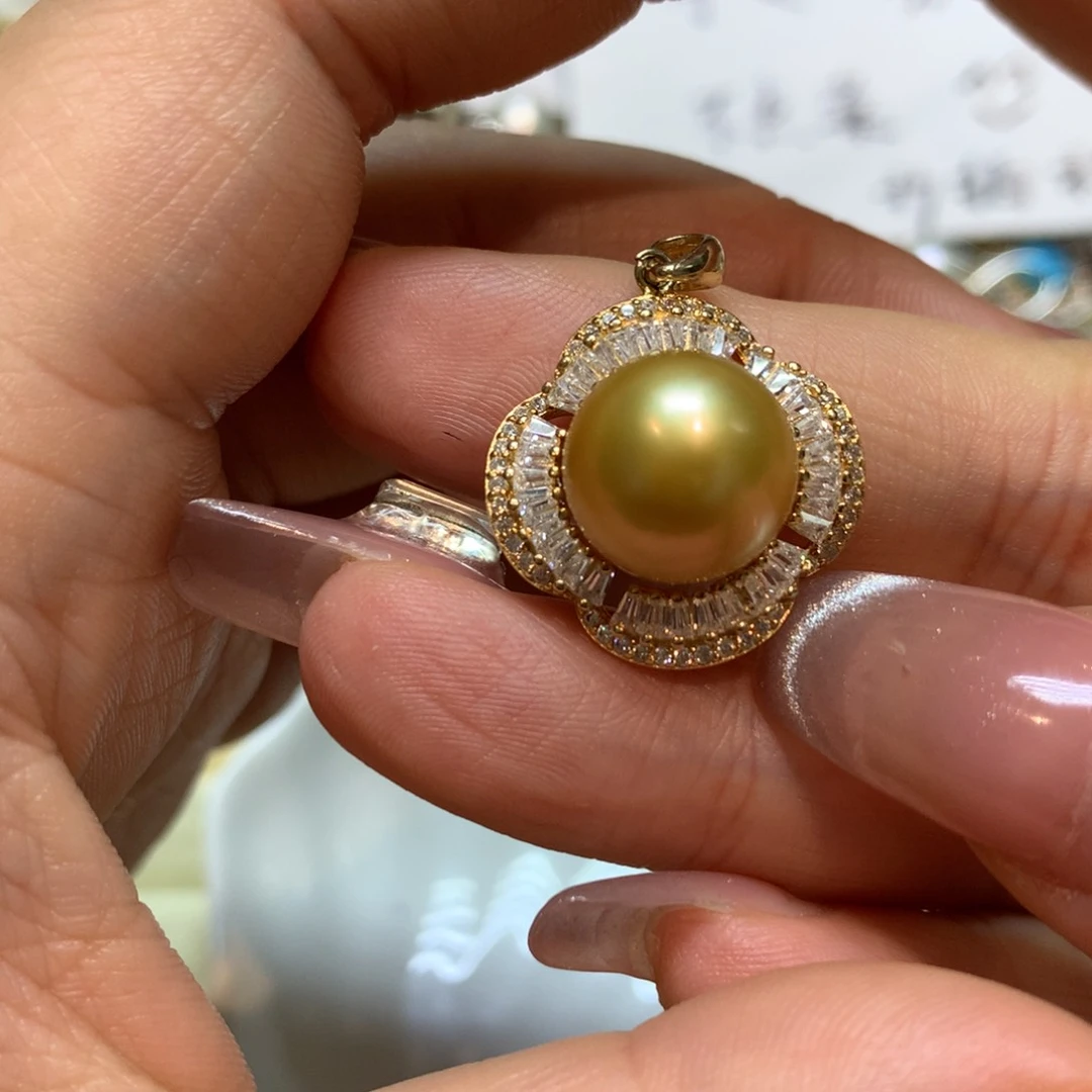 海水珍珠颈饰银S925镶嵌