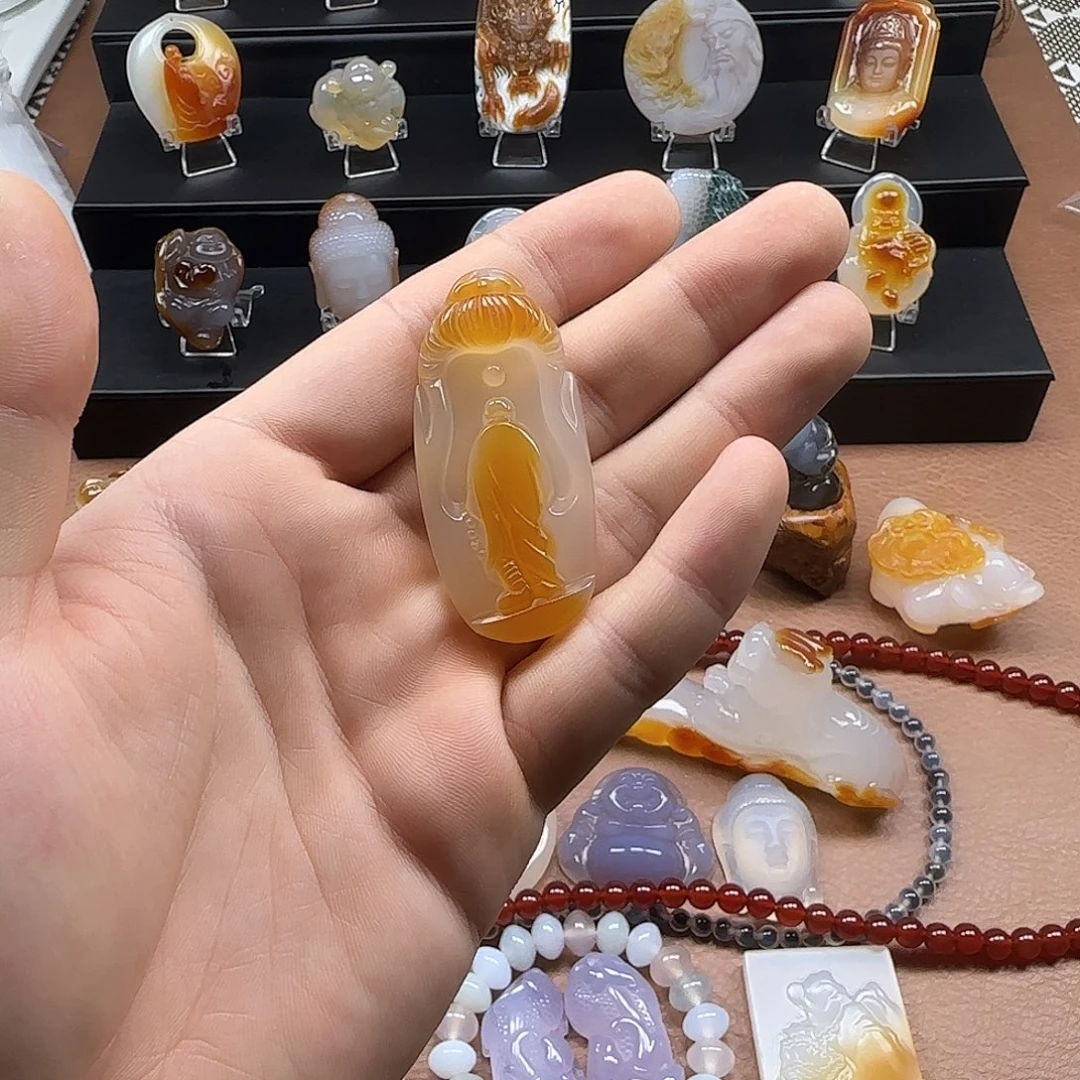 玛瑙/玉髓未镶嵌吊坠(不含链)