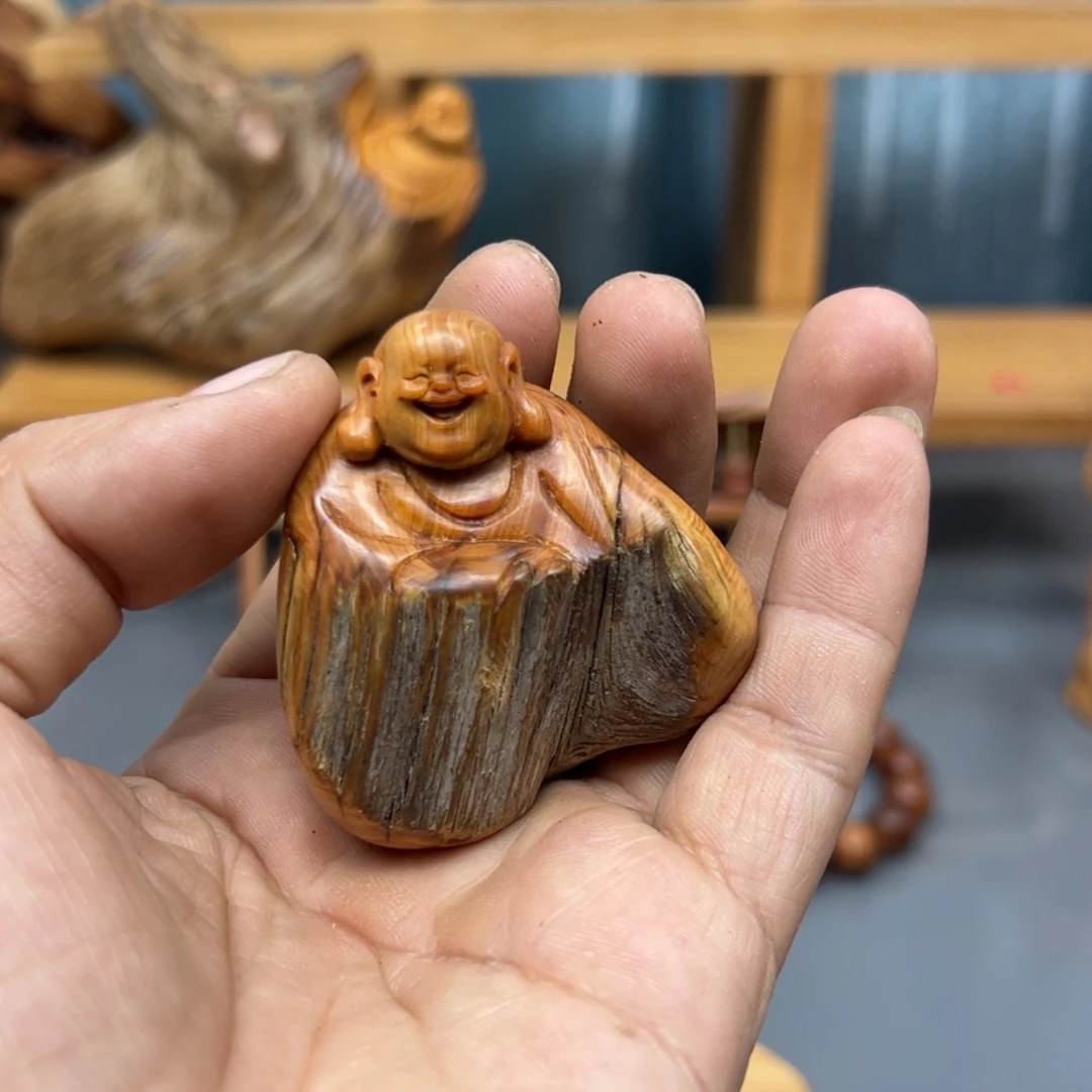 大***东木崖柏木摆件手把件