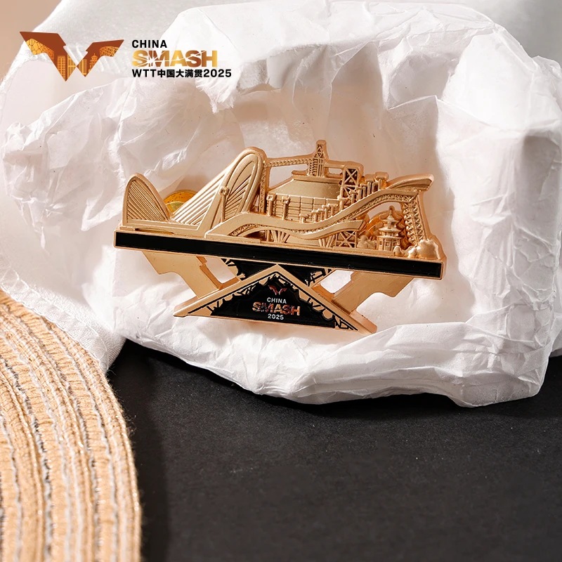 官方正品.2025WTT中国大满贯球桌徽章冰箱贴 北京大满贯乒乓周边