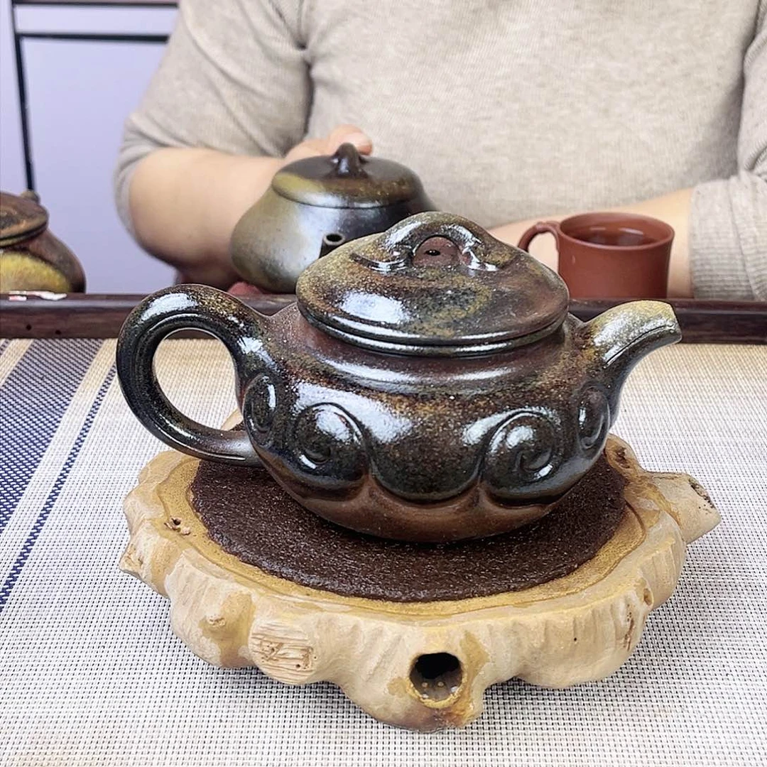 紫砂茶壶宜兴紫砂底槽青柴烧260c c