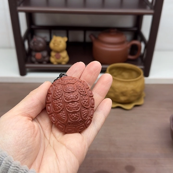 茶案朱泥富甲天下手把件