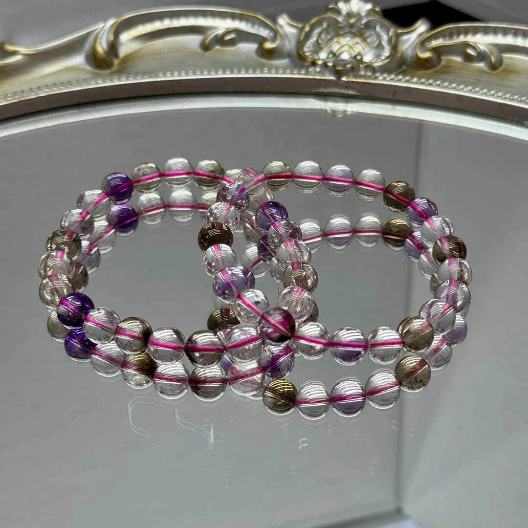 【小胖精选】Q065        仙女超七水晶手串(多样性发其一)