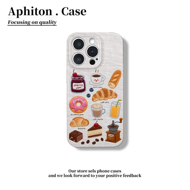 奥菲顿咖啡糕点适用苹果17/16菲林硬手机壳华为P70vivo小米15oppo