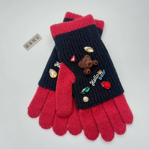 小熊黑红手套KLK010 KLK